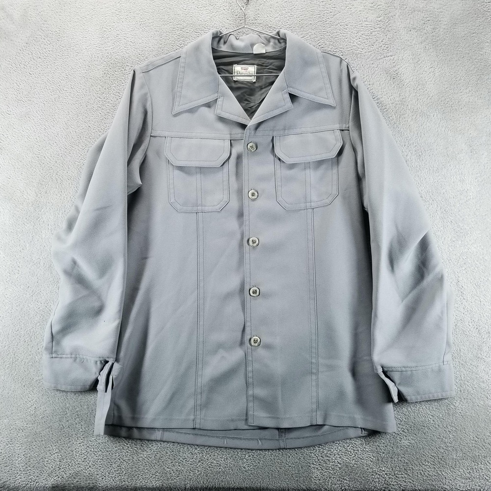 VTG Levis Panatela Jacket Mens XL Gray Western Shirt Jac Button Front 70s‎
